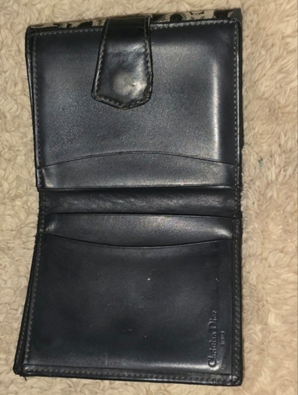 Christian Dior Trotter Canvas Compact Wallet, Great Vintage Cond, Sz 4.25" x 4" - Picture 8 of 16
